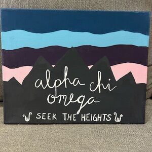 alpha chi omega sorority painting